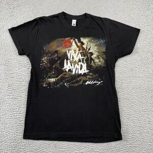 Coldplay T-Shirt Women S Black Viva La Vida Tour Graphic Short Sleeve Cotton Tee